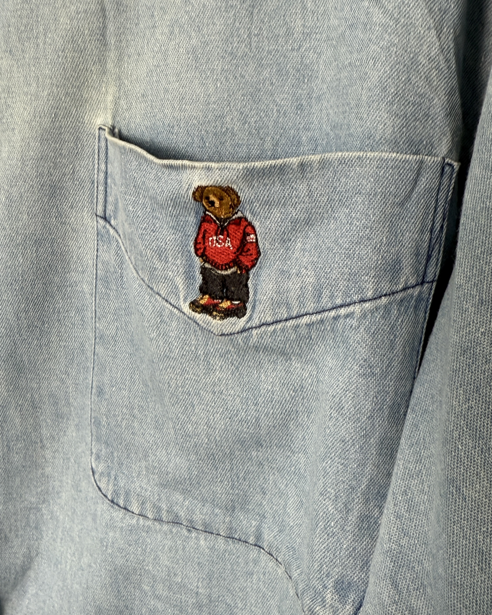 Vintage White UK Ralph Lauren Denim Button up Shirt