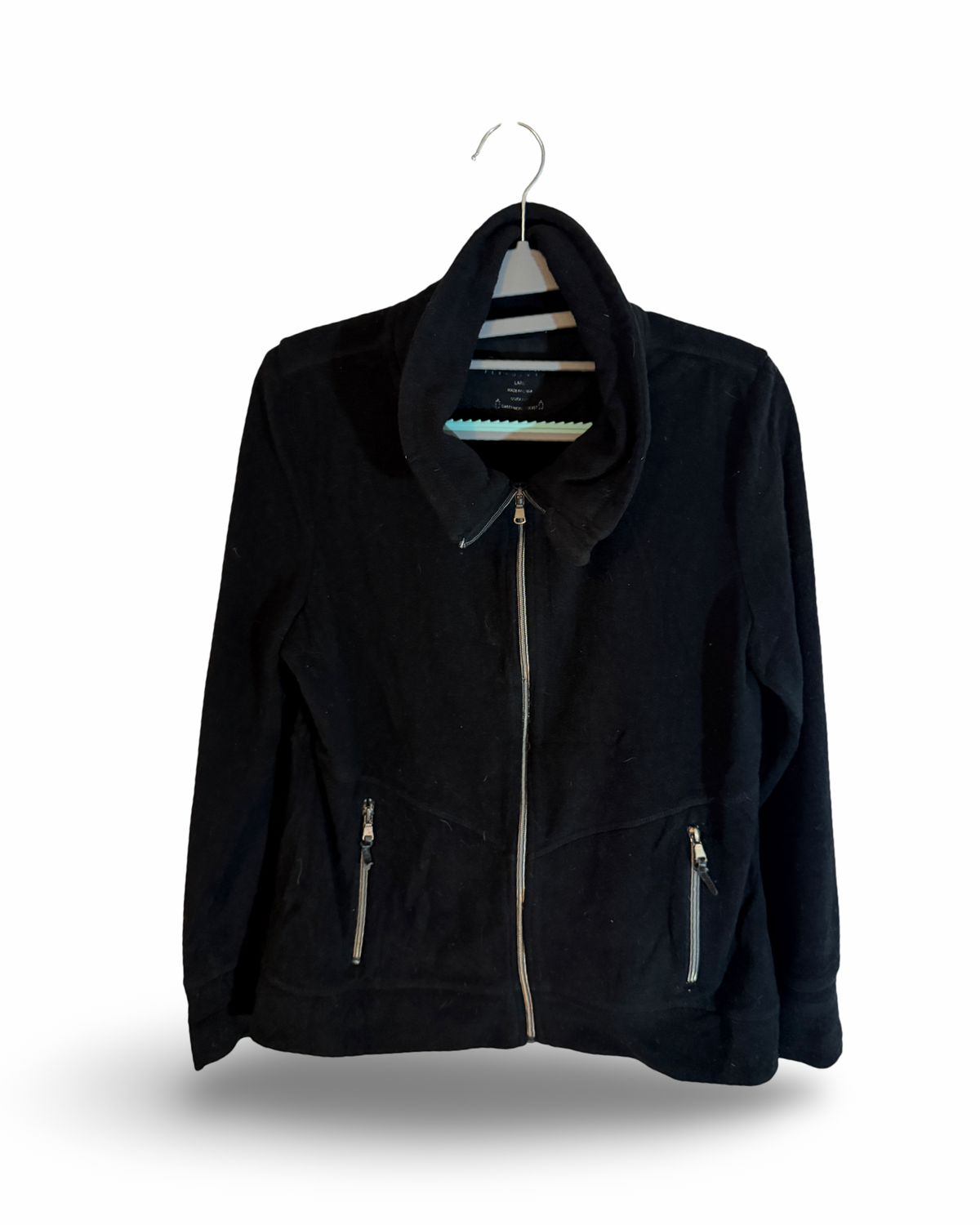 Rare Calvin Klein Full Zip Quick Dry Fleece, Smart Phone Pocket - Black