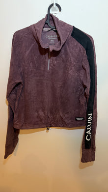  Vintage Calvin Klein Performance, High Neck Crop Top Fleece