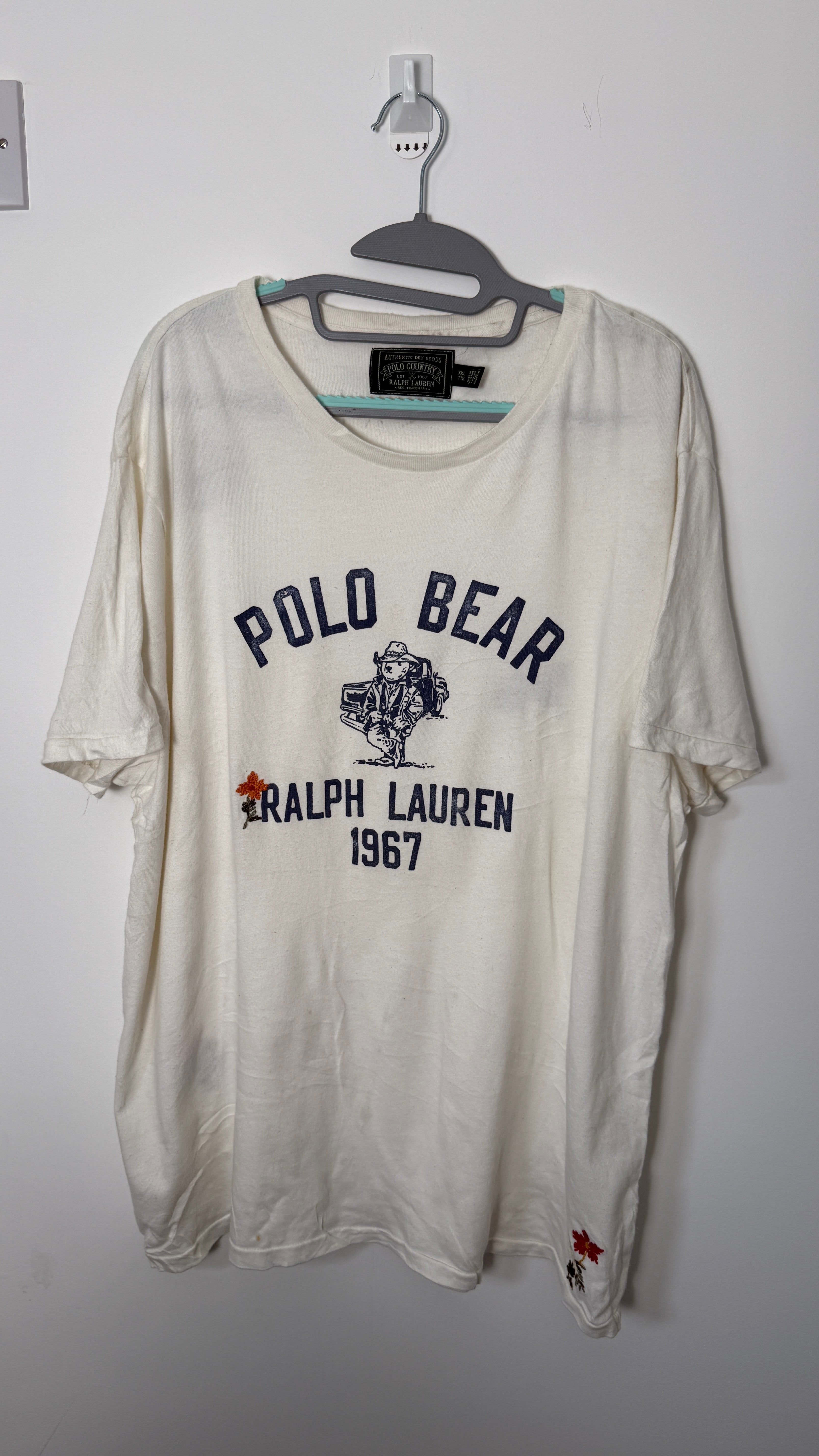 Vintage Polo Bear Ralph lauren Country Stencil Embroided T-Shirt