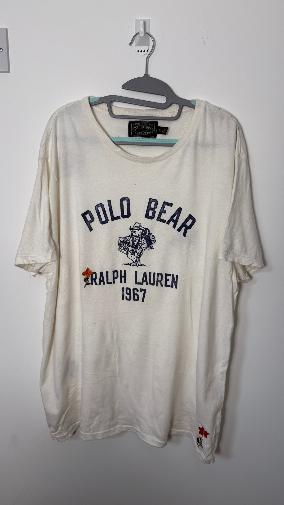 Vintage Polo Bear Ralph lauren Country Stencil Embroided T-Shirt