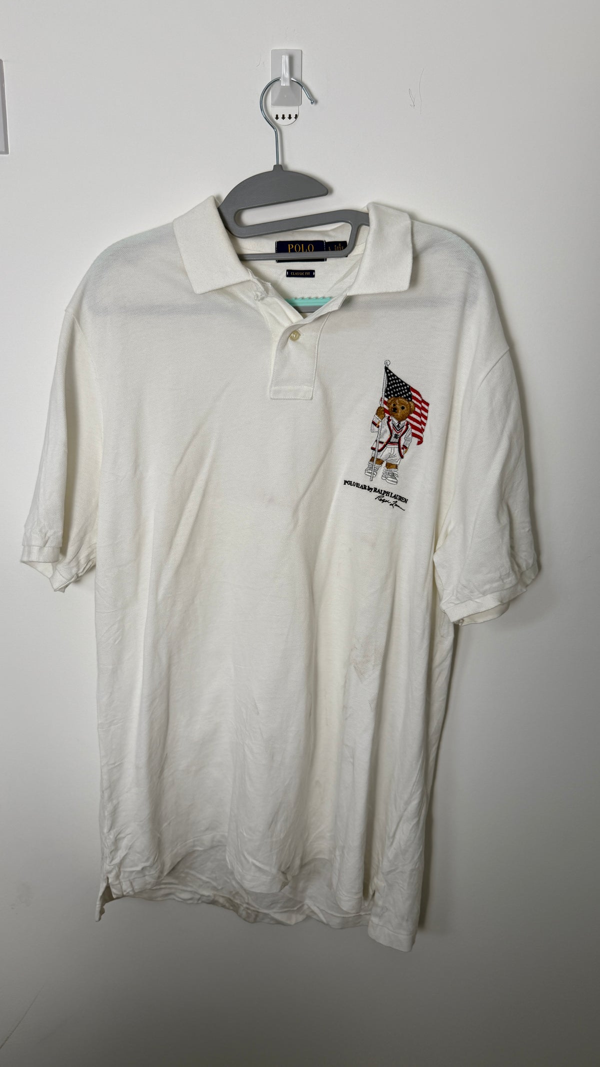 Vintage Ralph Lauren Classic fit USA American flag Polo Bear T-Shirt