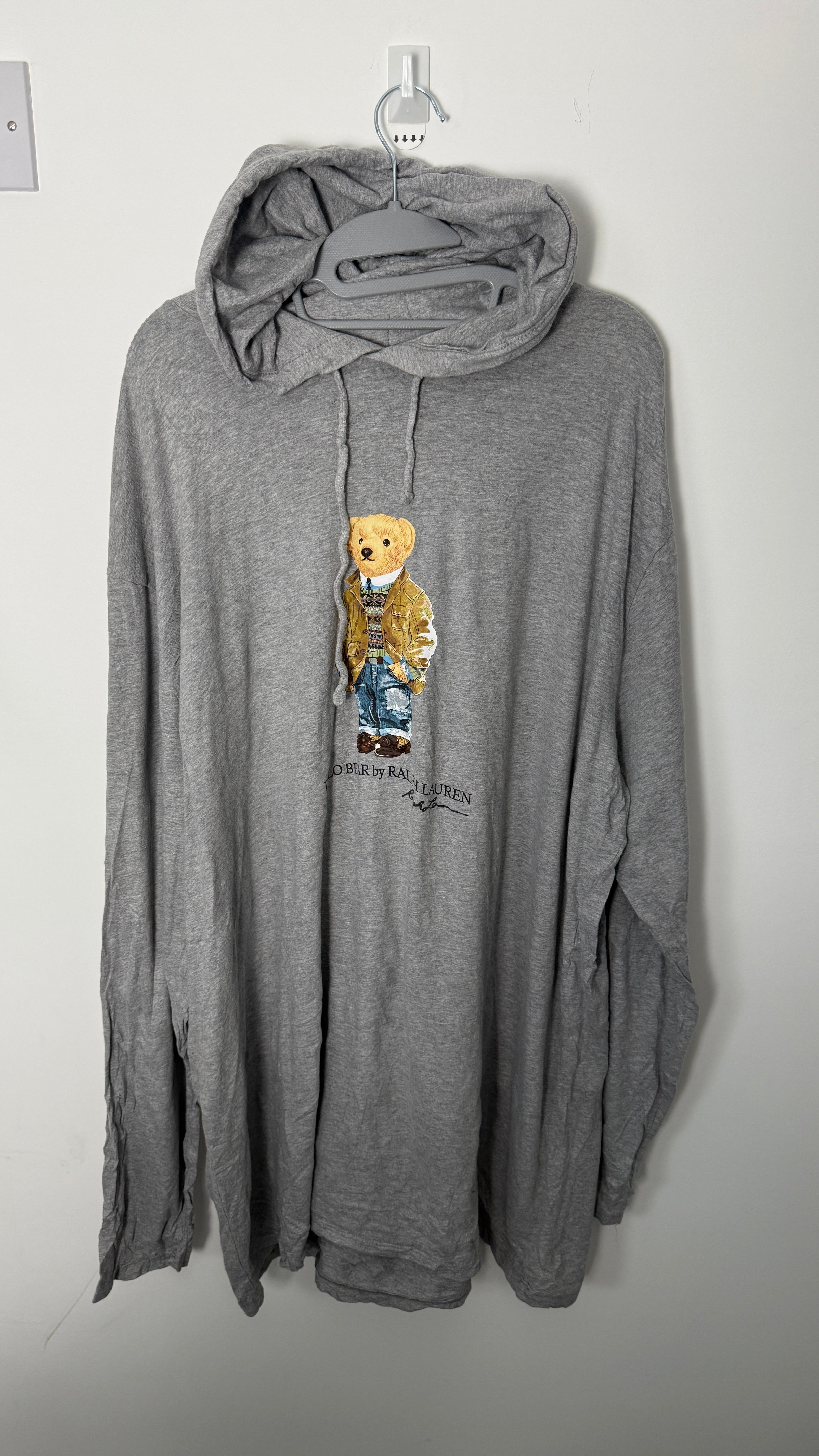 Rare Ralph Lauren Polo Bear Hooded Long Sleeve T-Shirt