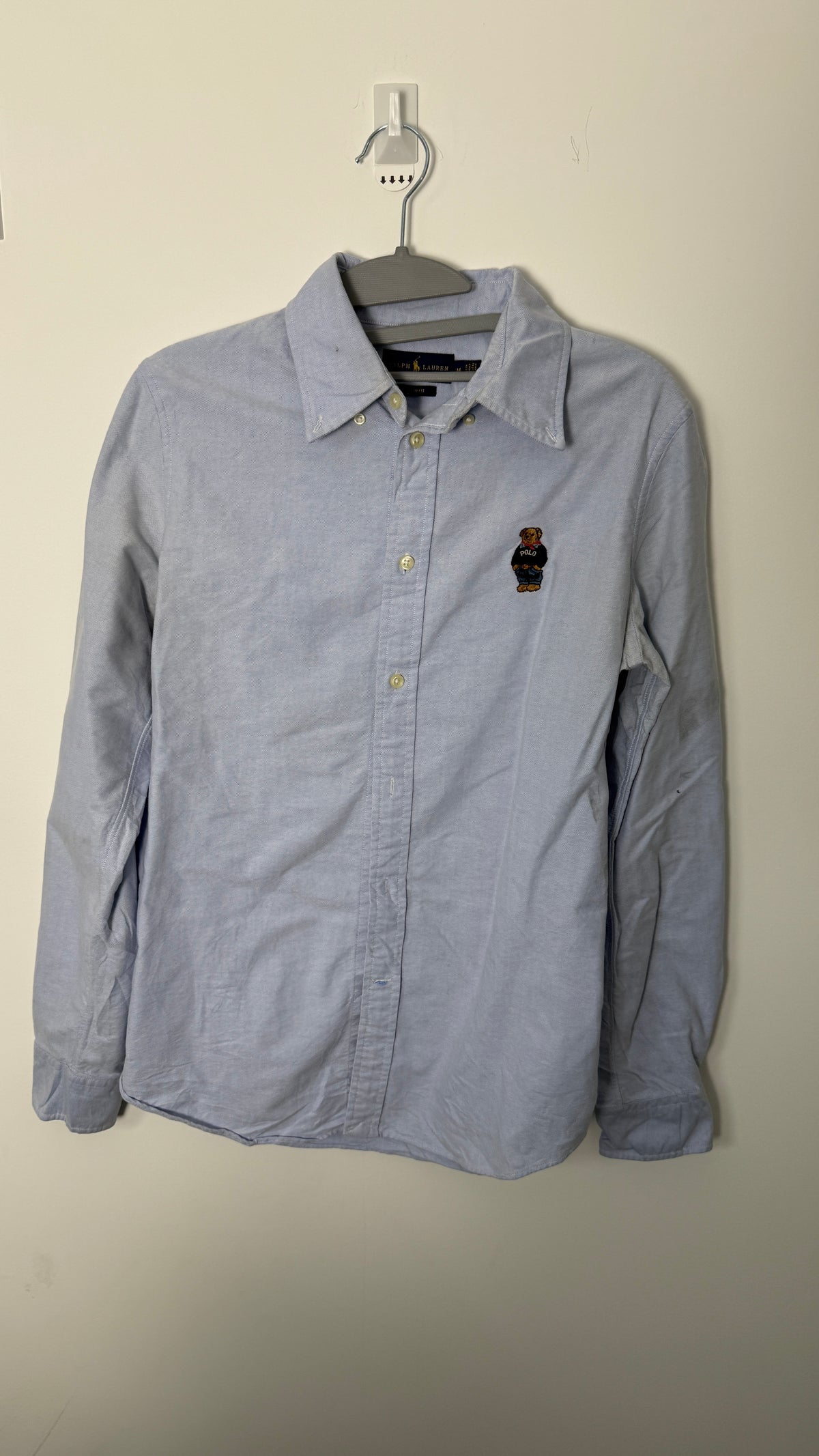 Rare Vintage Ralph Lauren Polo Bear Oxford long Sleeve Shirt