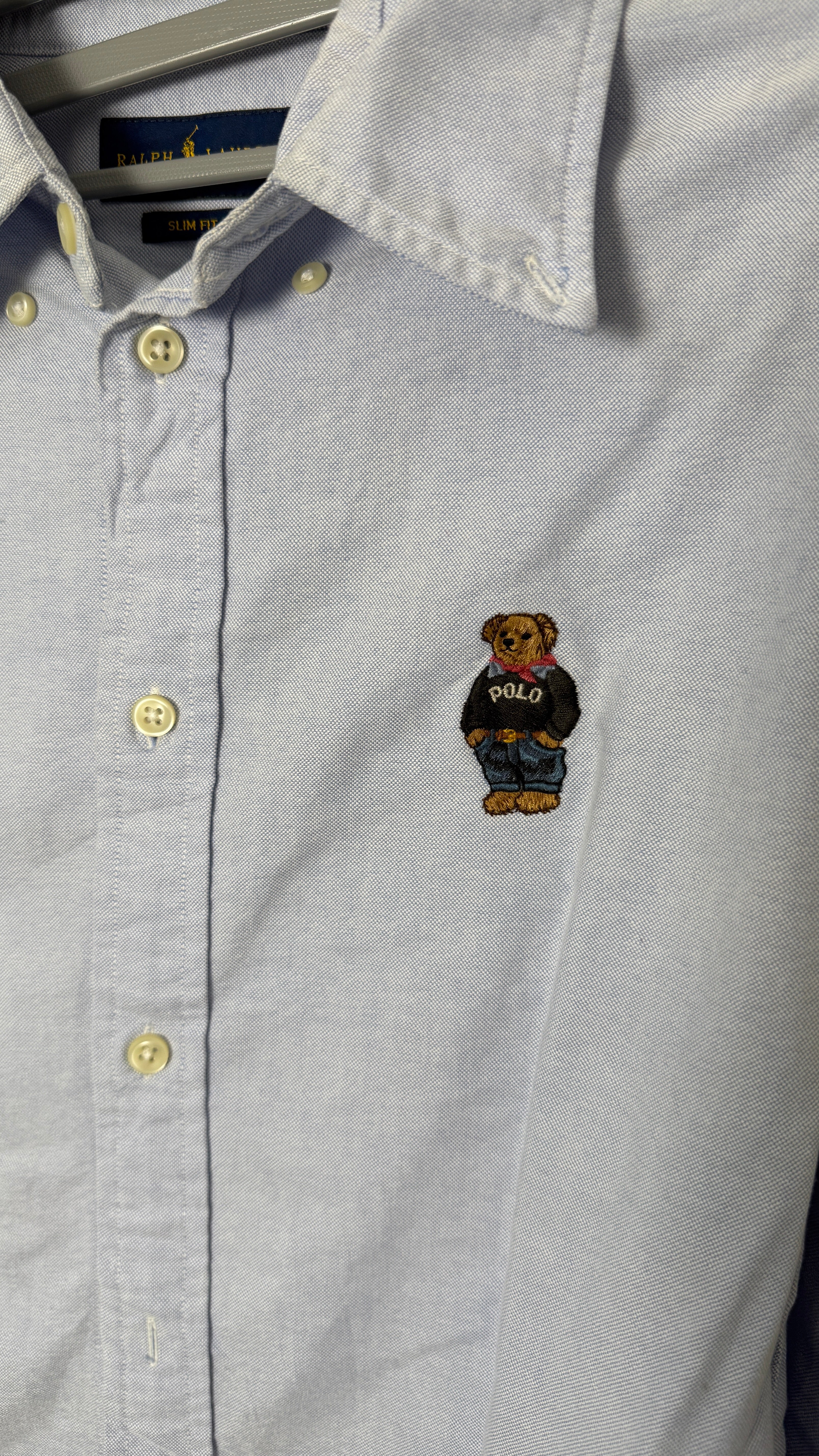 Rare Vintage Ralph Lauren Polo Bear Oxford long Sleeve Shirt