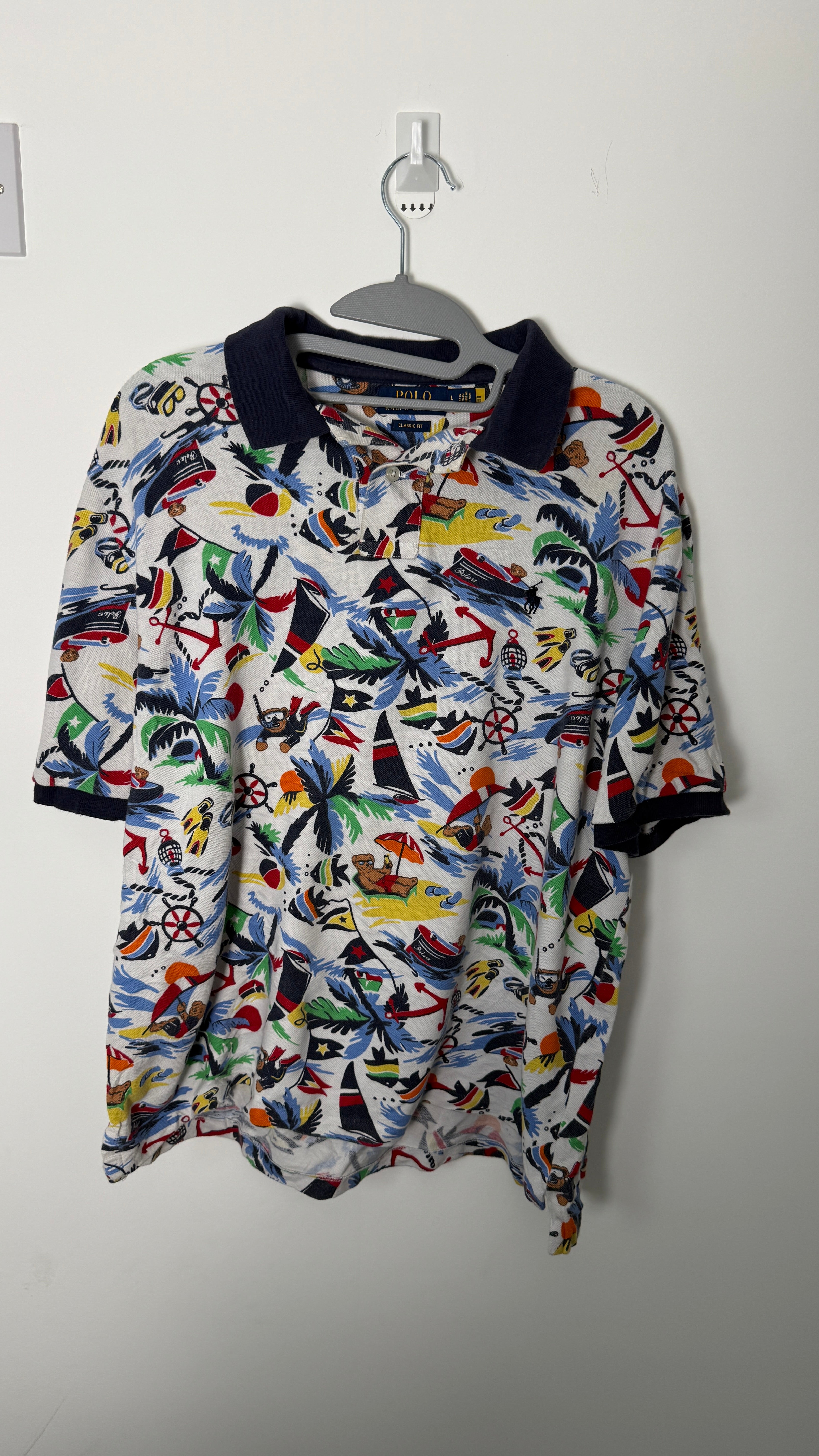 Vintage Ralph Lauren Polo Surfing Bear on Beach T-Shirt