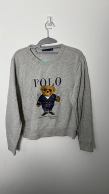  Rare Ralph Lauren Polo Bear New York City Sweat Shirt Crew Neck Preppy Coffee