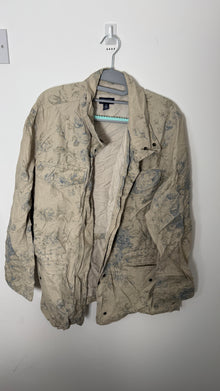  Vintage Chaps Floral Jacket Zip Front and Snaps