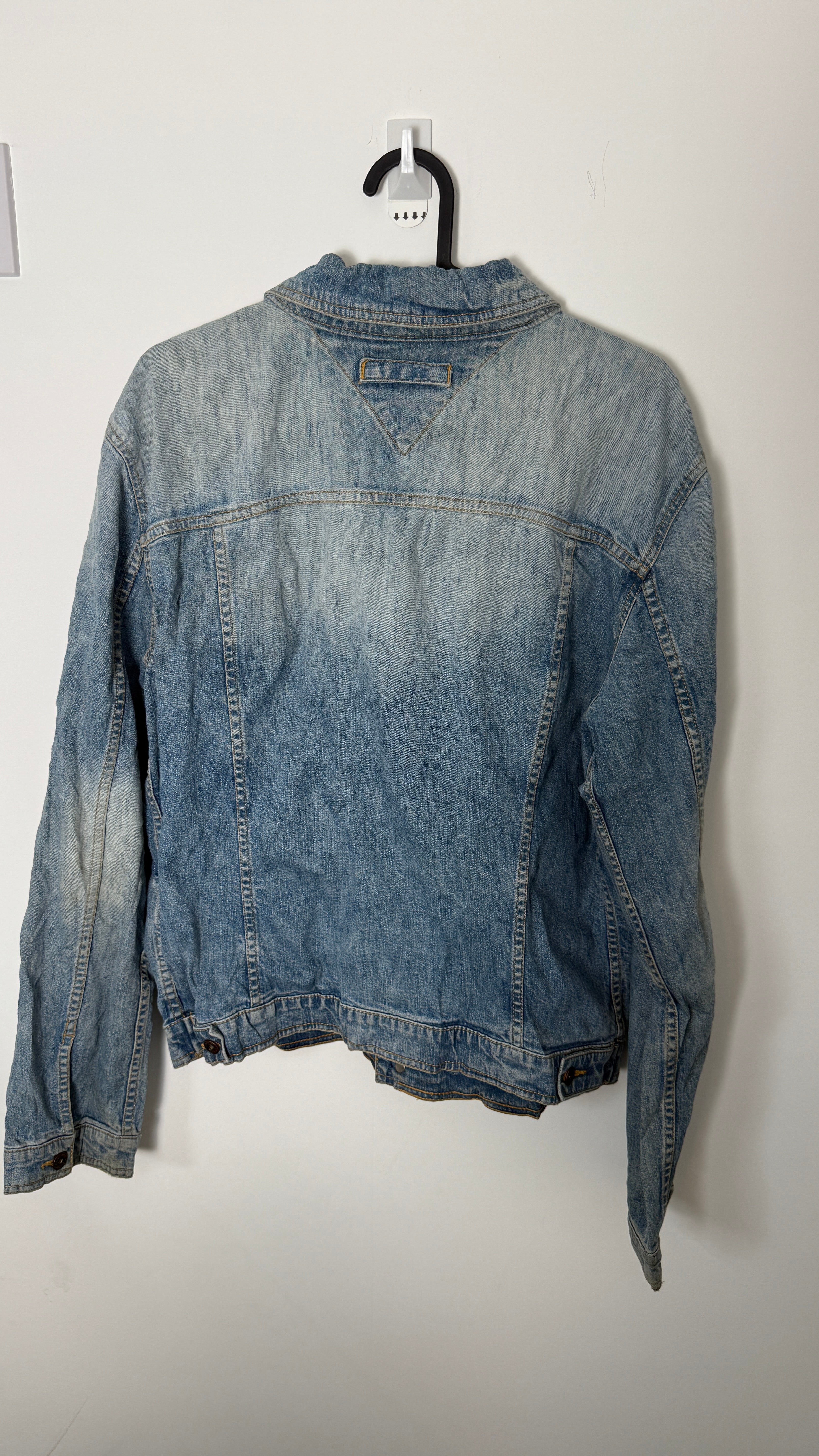 Vintage Tommy Hilfiger Denim Jacket White UK Western Trucker