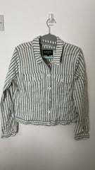 Womens Chaps Stripe Denim Jacket