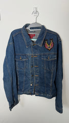 Chaps Denim Jacket Harley Davidson y2k Embrodery