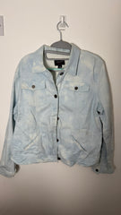 Chaps Demin Jeans Jacket - Blue White Tie Dye