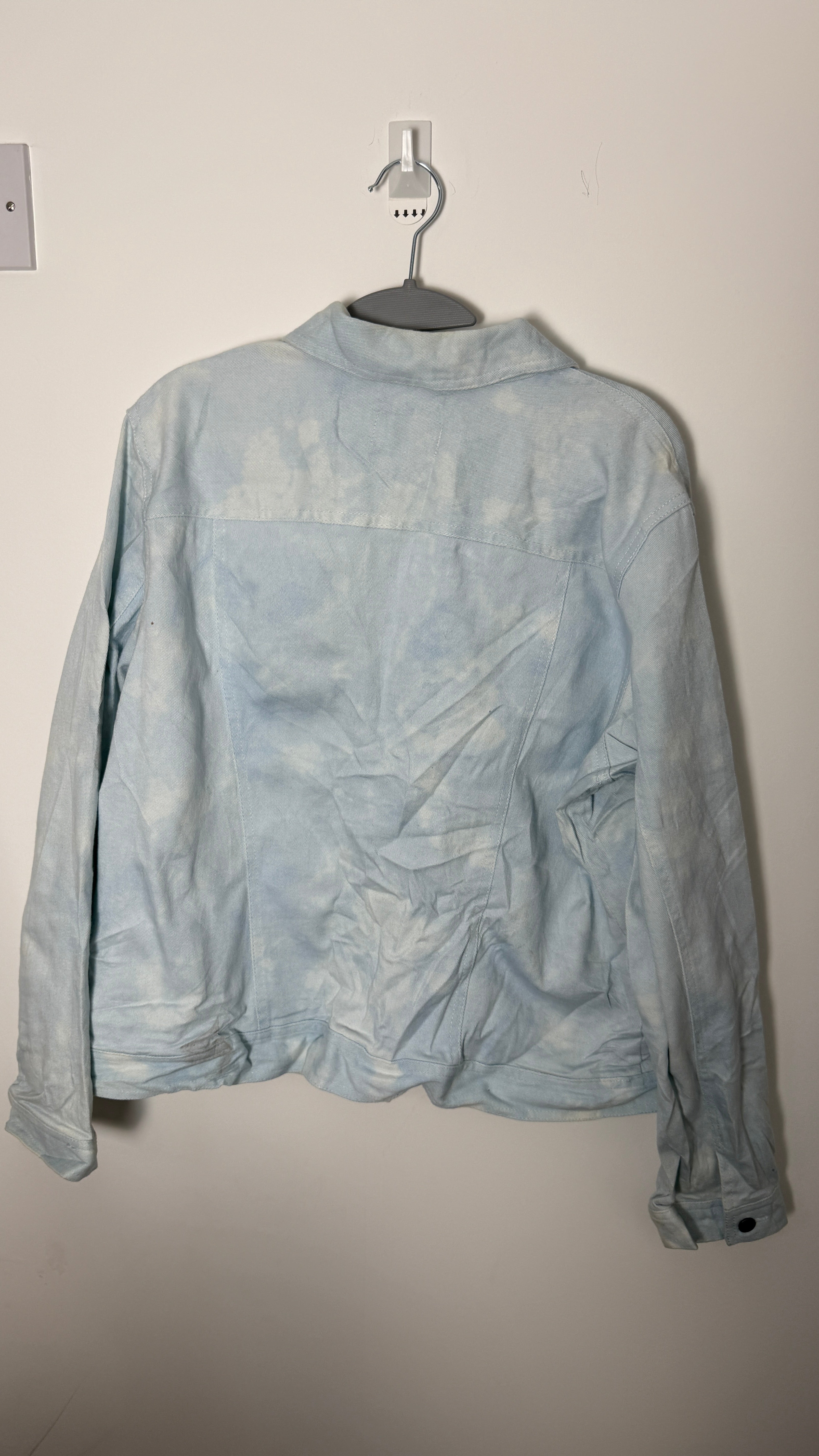 Chaps Demin Jeans Jacket - Blue White Tie Dye