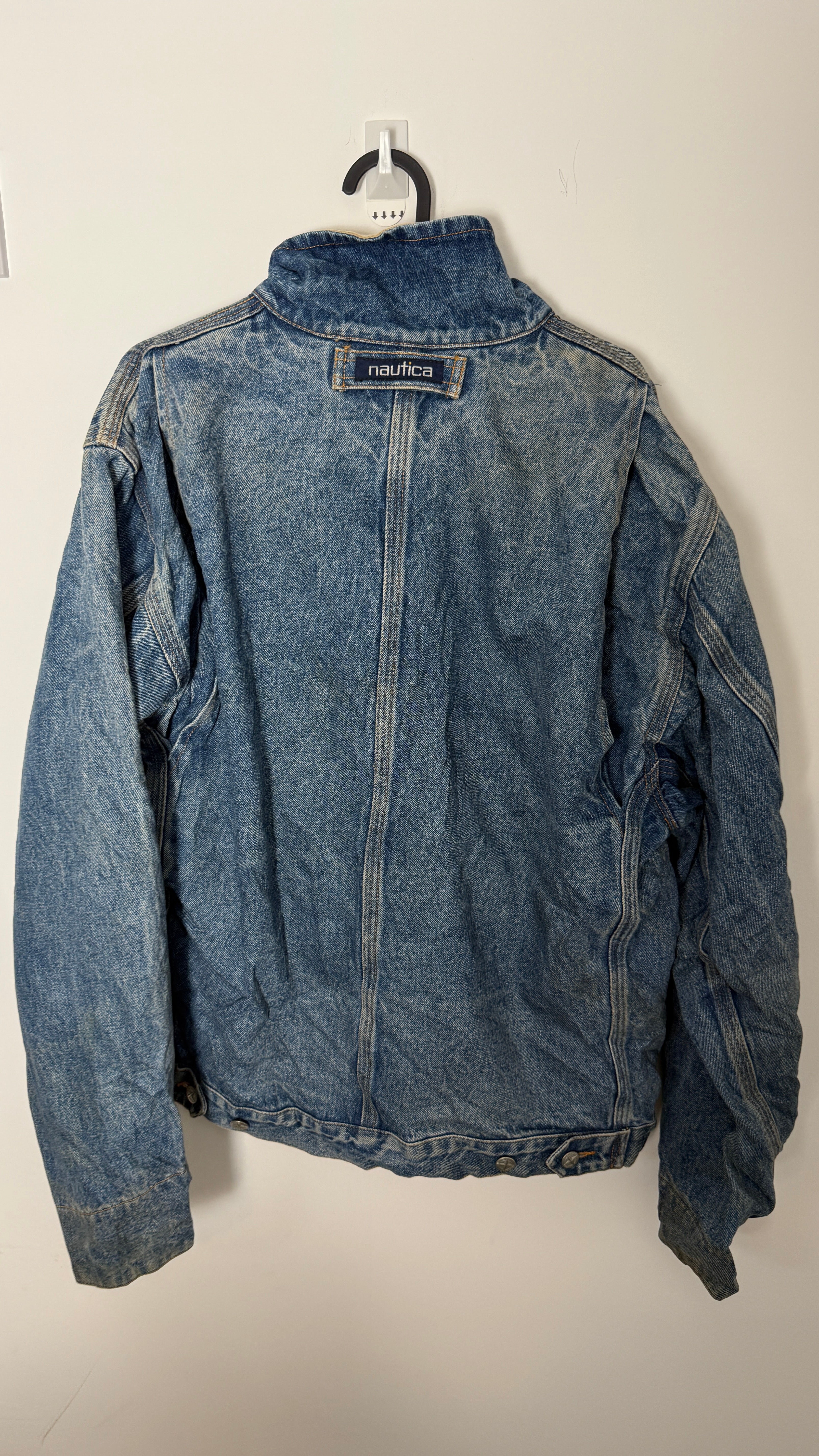 Nautica Denim Barn Jacket Corduroy Collar and Cuffs- White UK