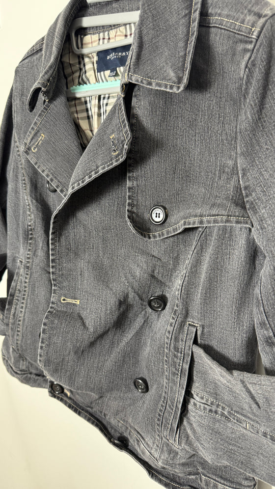 Vintage Double Breasted Burberry Denim Jacket