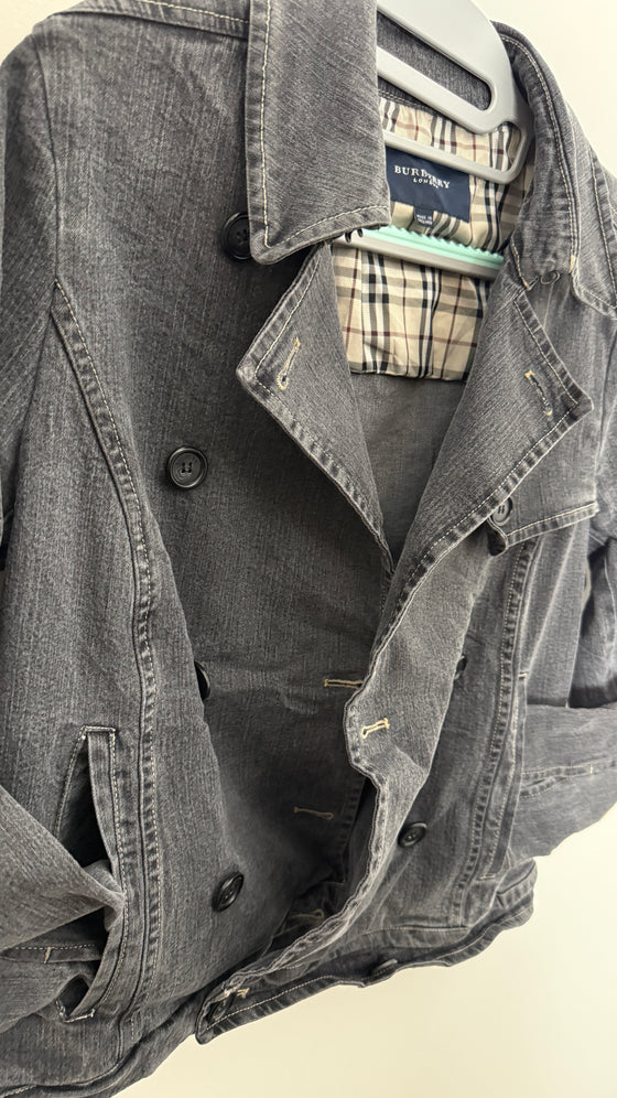 Vintage Double Breasted Burberry Denim Jacket