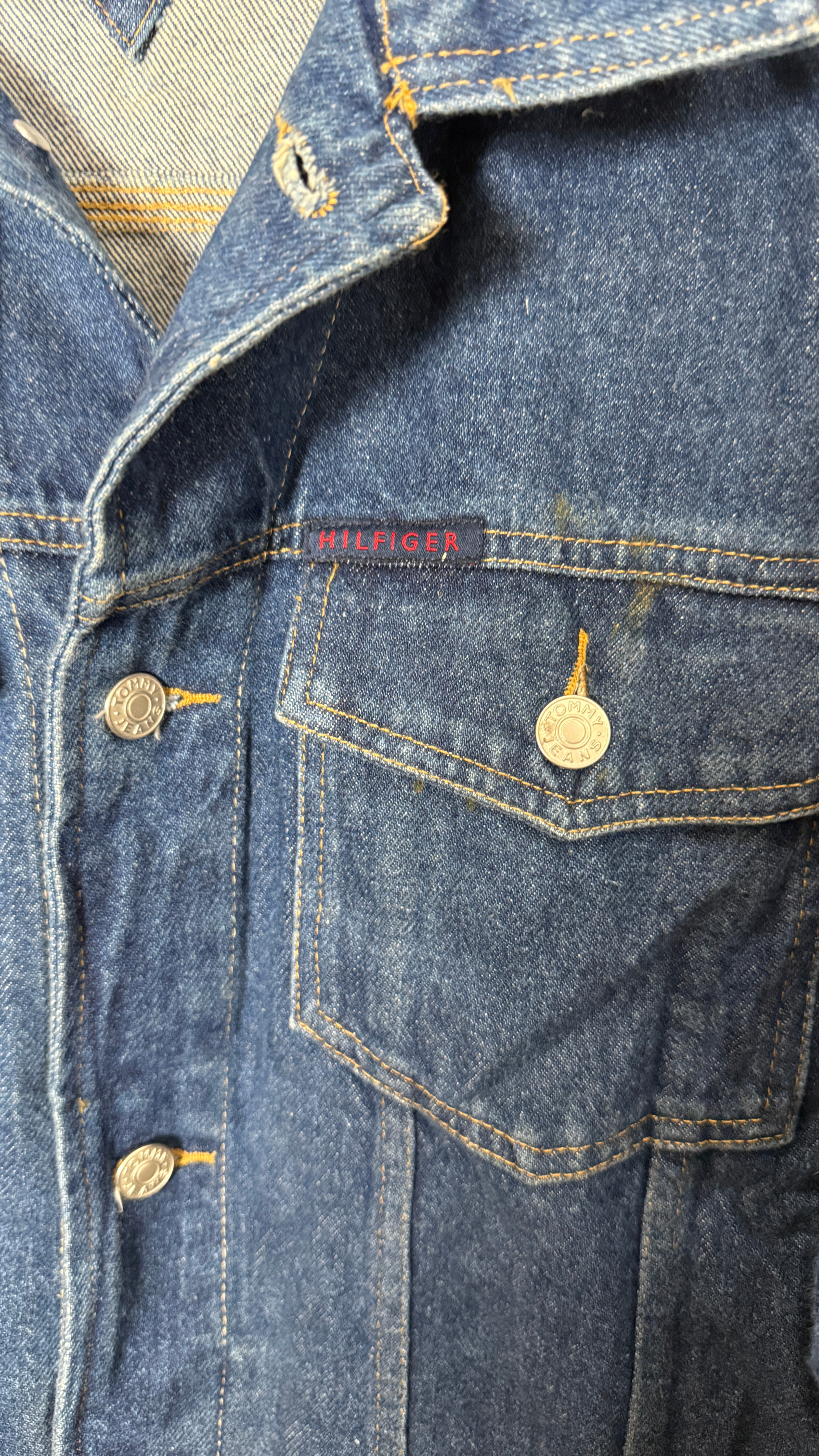 Vintage White UK Tommy Hilfiger Denim Jean Jacket