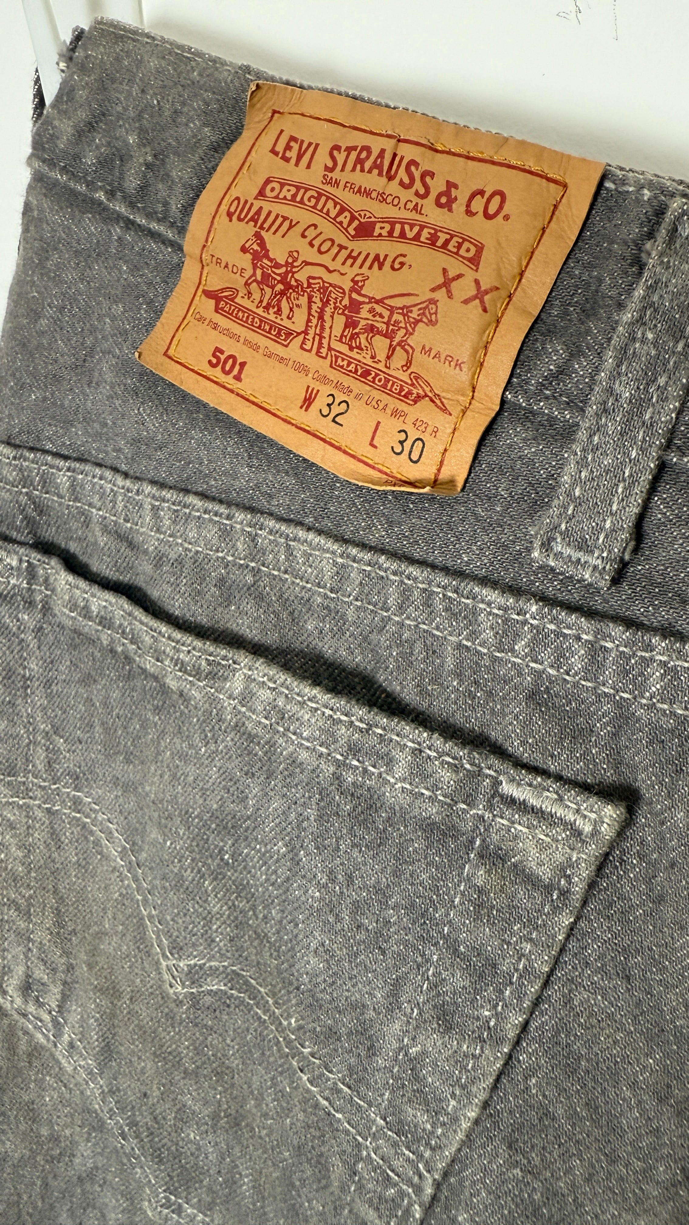 Vintage Levi's 501 XX, USA Made Denim Jeans - W32 L30