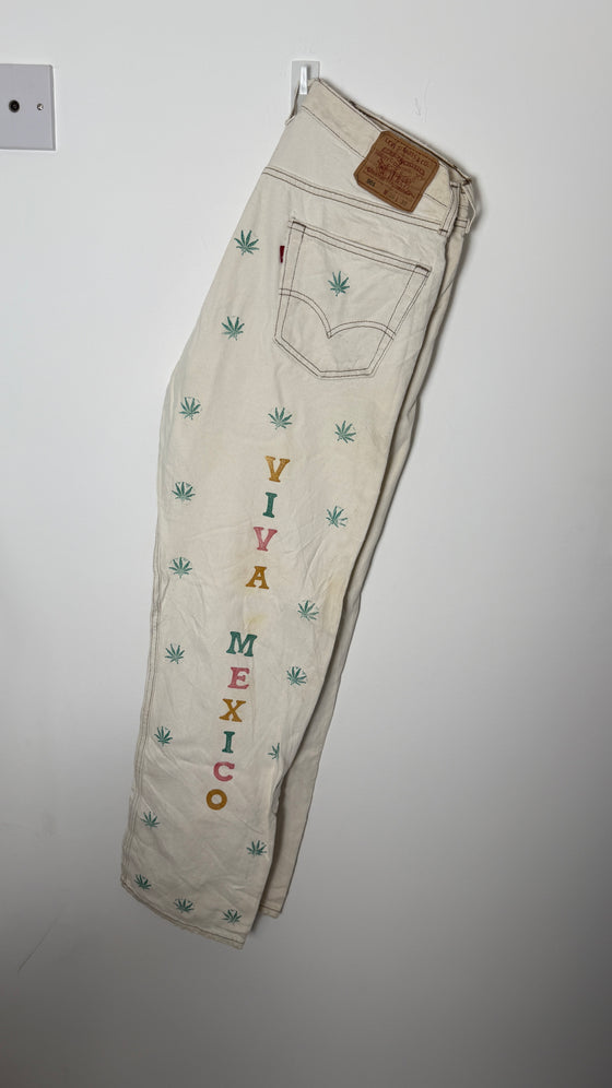 Rare Vintage Levi's 501 XX, USA Made VIVA Mexico Y2K Demin Jeans - W36 L30