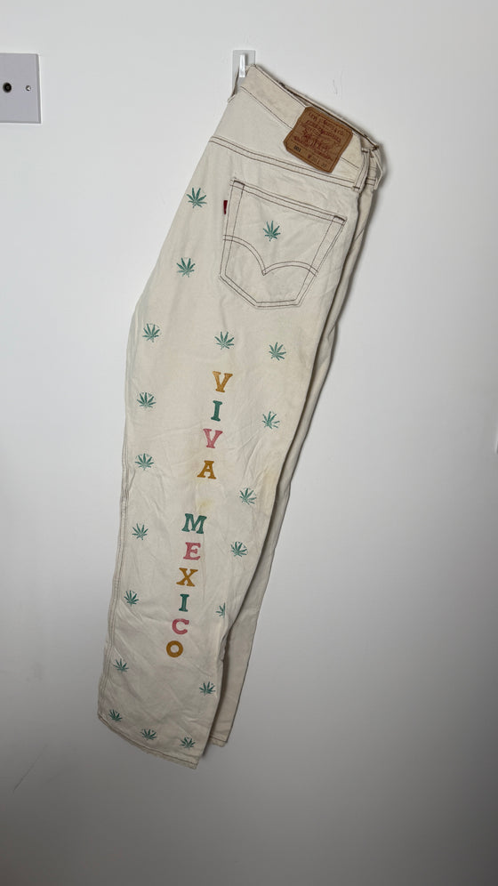 Rare Vintage Levi's 501 XX, USA Made VIVA Mexico Y2K Demin Jeans - W36 L30