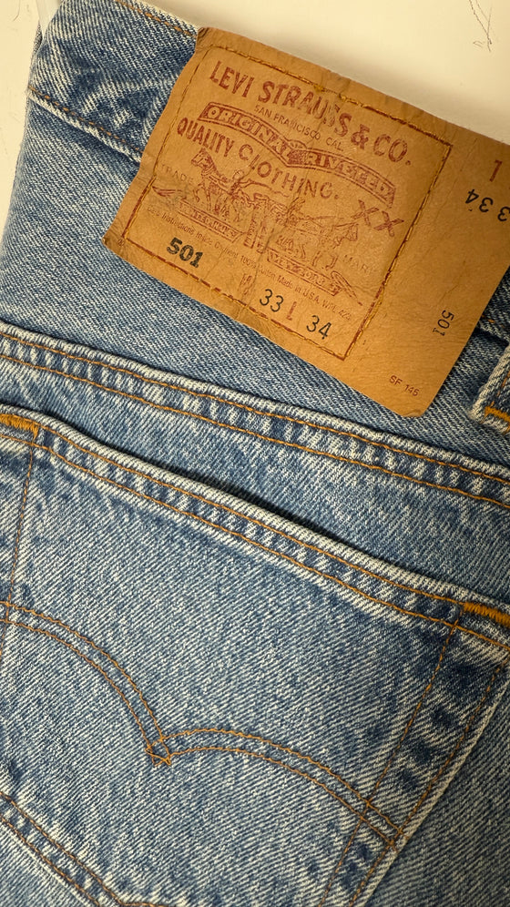 Rare Vintage Levi's 501 XX, USA Made Denim Jeans - W33 L34