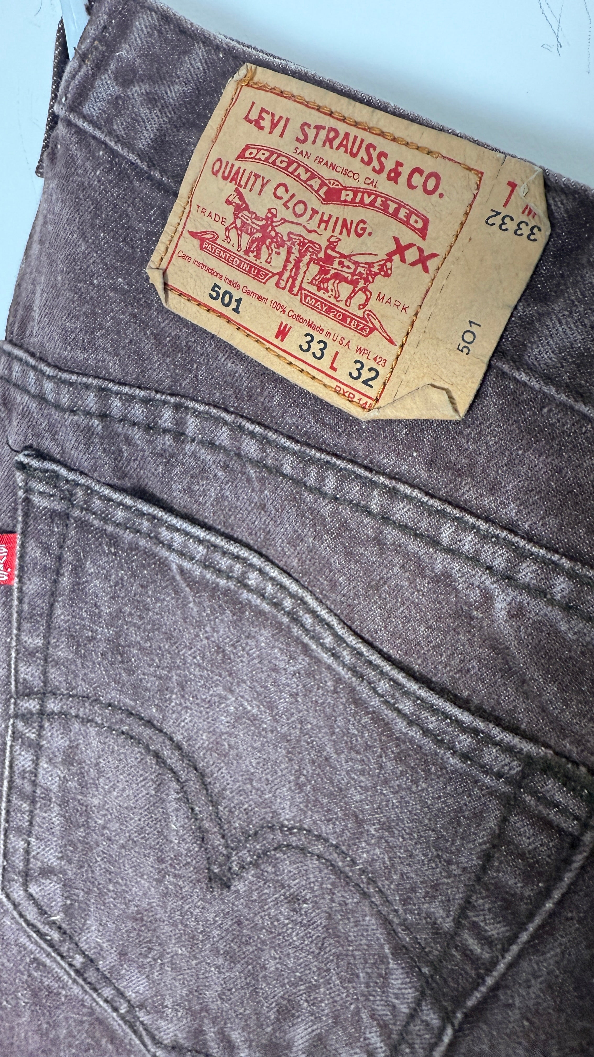 Vintage Levi's 501 XX, USA Made Denim Jeans -  W36 L30