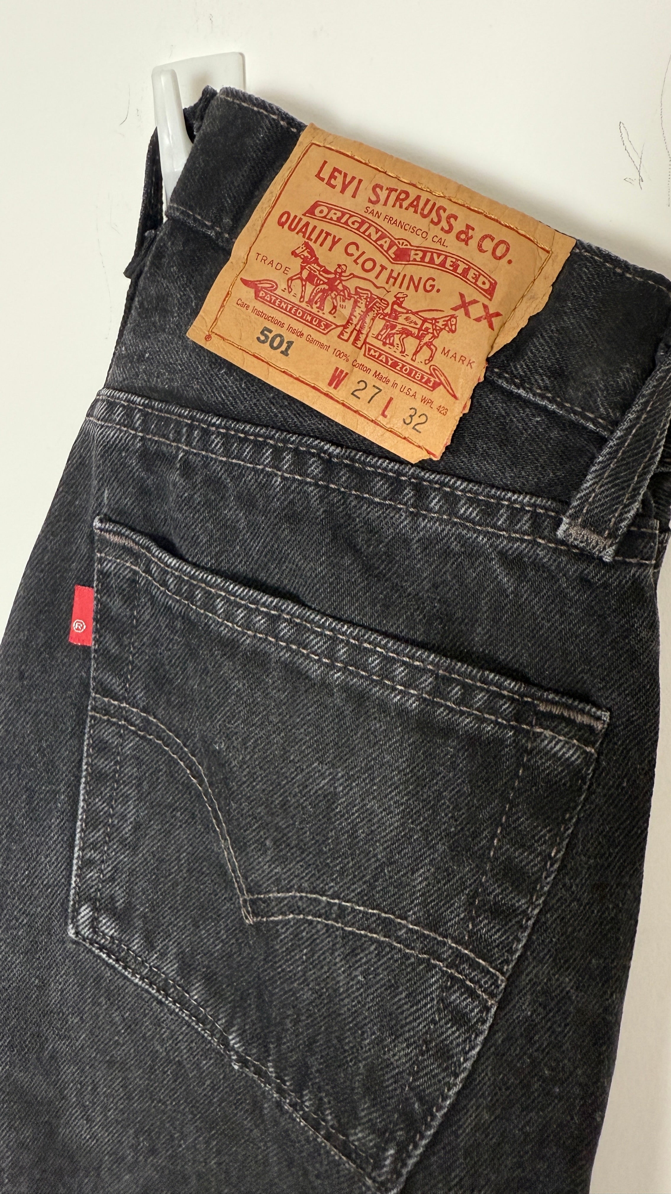 Vintage Levi's 501 XX, USA Made Denim Jeans -  W27 L30