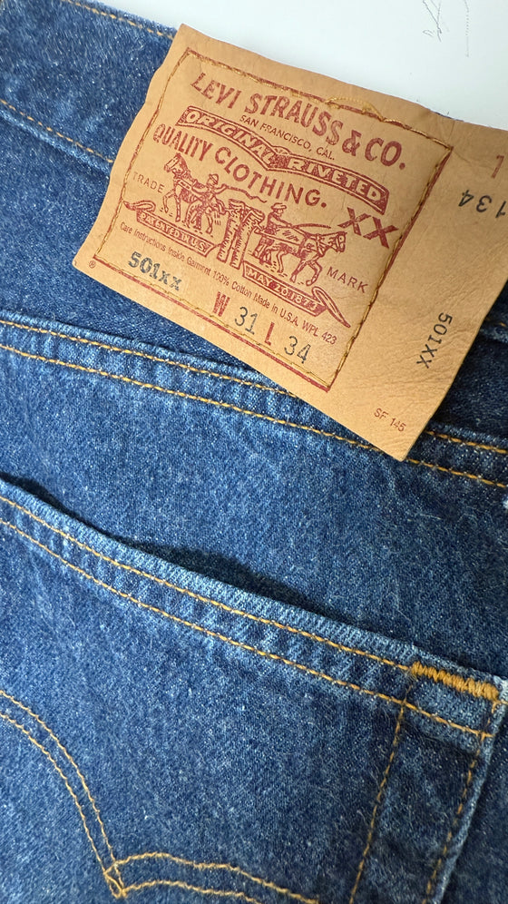 Rare Vintage Levi's 501 XX, USA Made Demin Jeans - W31 L34