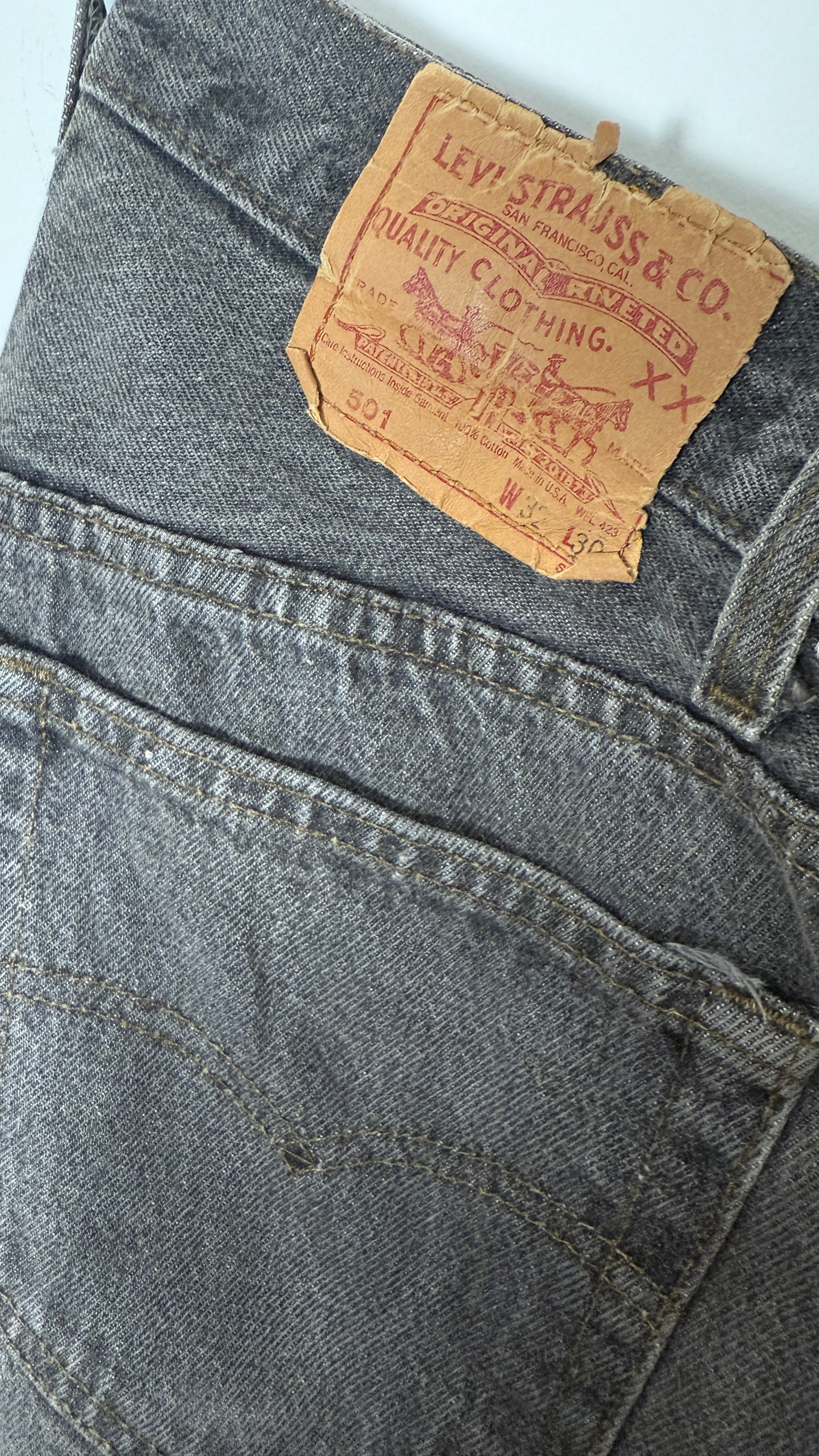 Rare Vintage Levi's 501 XX, USA Made, Denim Jeans - W34 L34