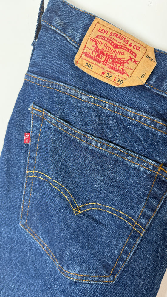Rare Vintage Levi's 501 XX, USA Made Demin Jeans - Blue - W32 L30