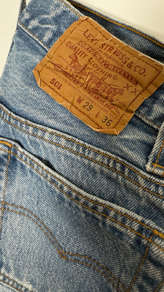 Rare Vintage Levi's 501 XX, USA Made Demin Jeans - W29 L36