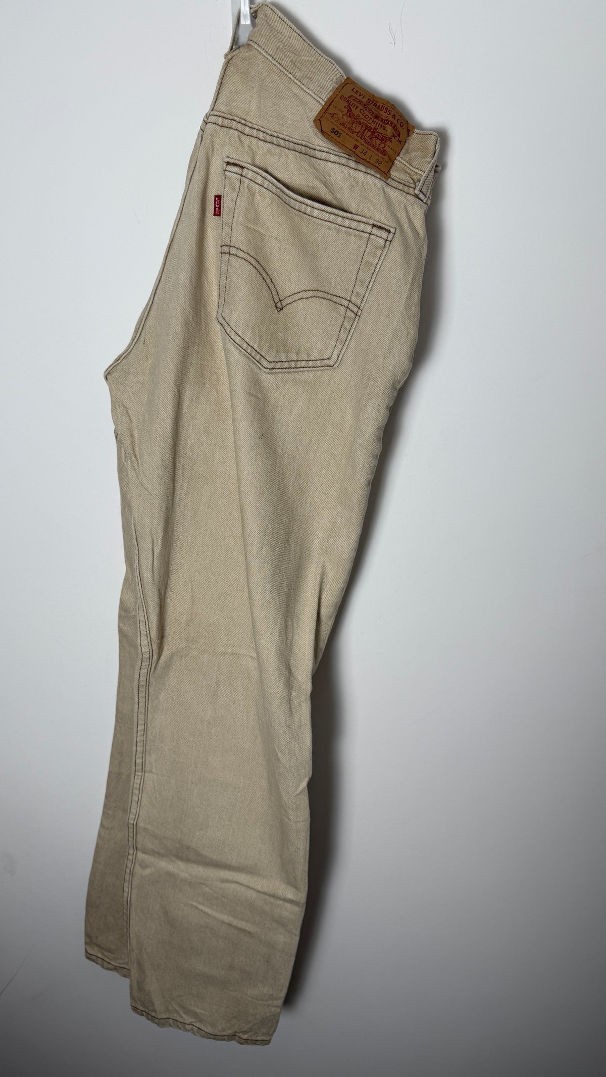 Vintage Levi's 501 XX, USA Made, Denim Jeans - Camel - W34 L32