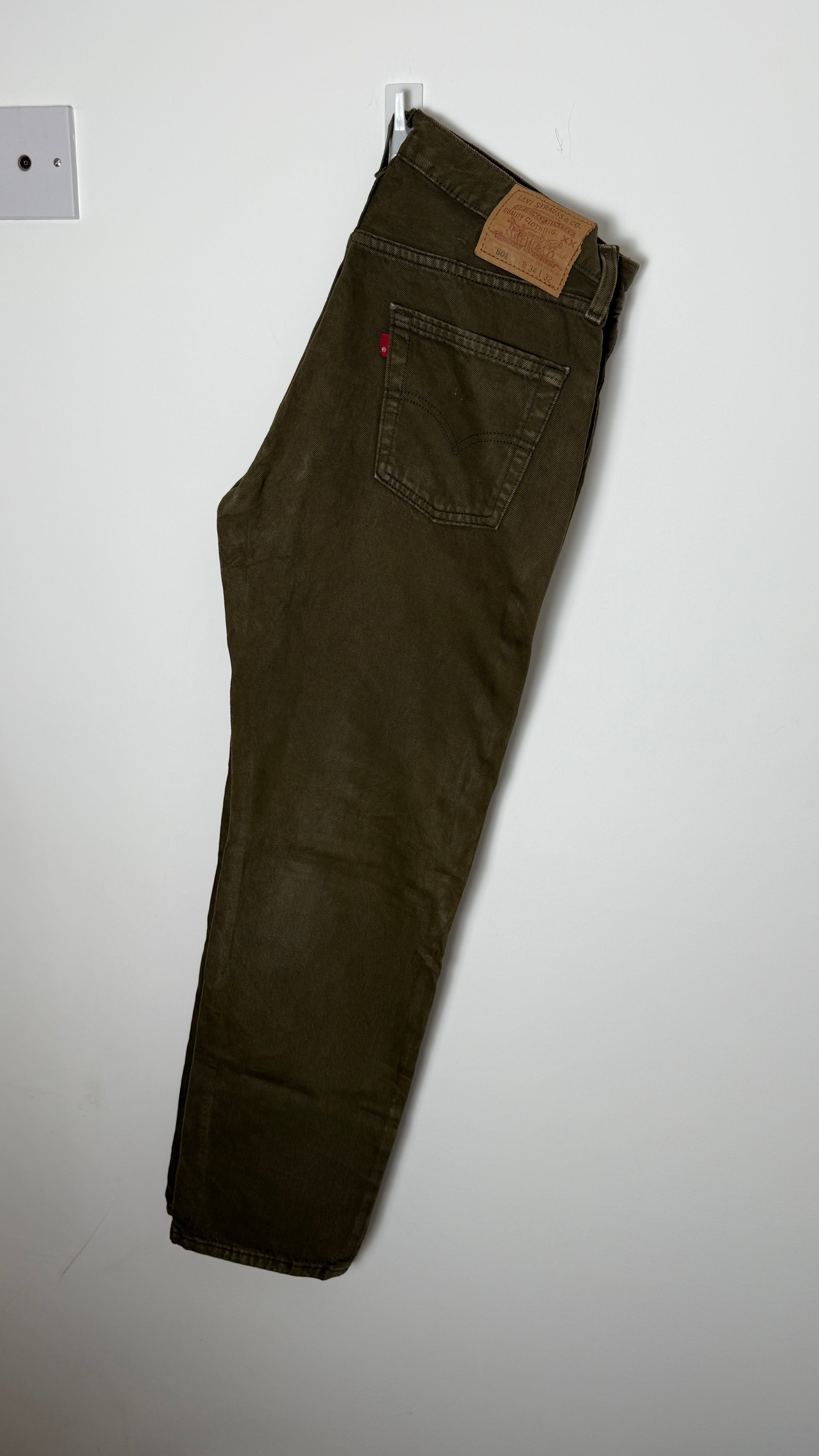 Vintage Levi's 501 XX, USA Made Denim Jeans - Olive - W34 L32
