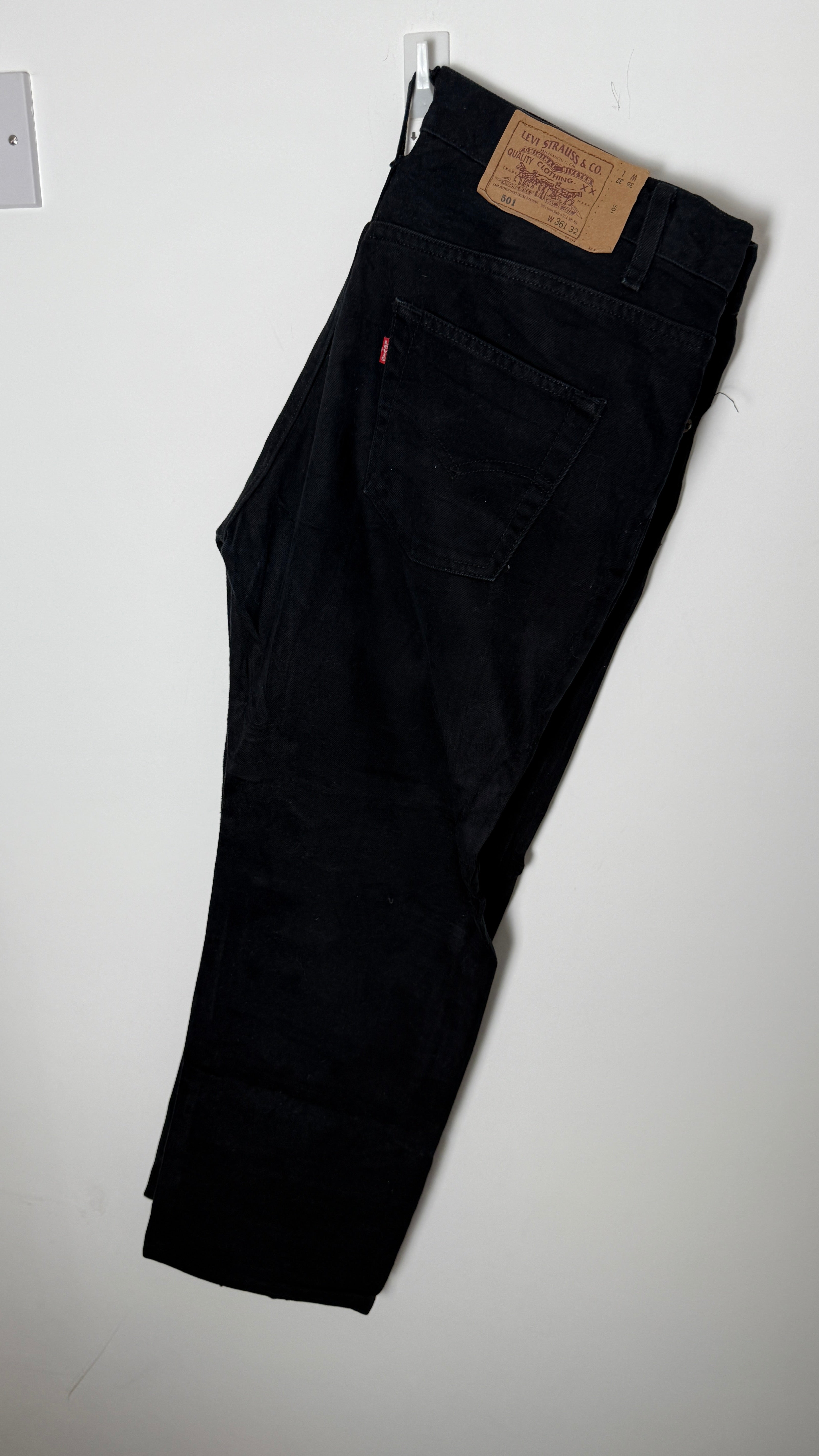 Rare Vintage Levi's 501 XX, USA Made Denim Jeans - Black - W36 L32