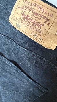 Vintage Levi's 501 XX, USA Made Denim Jeans - Black - W36 L27