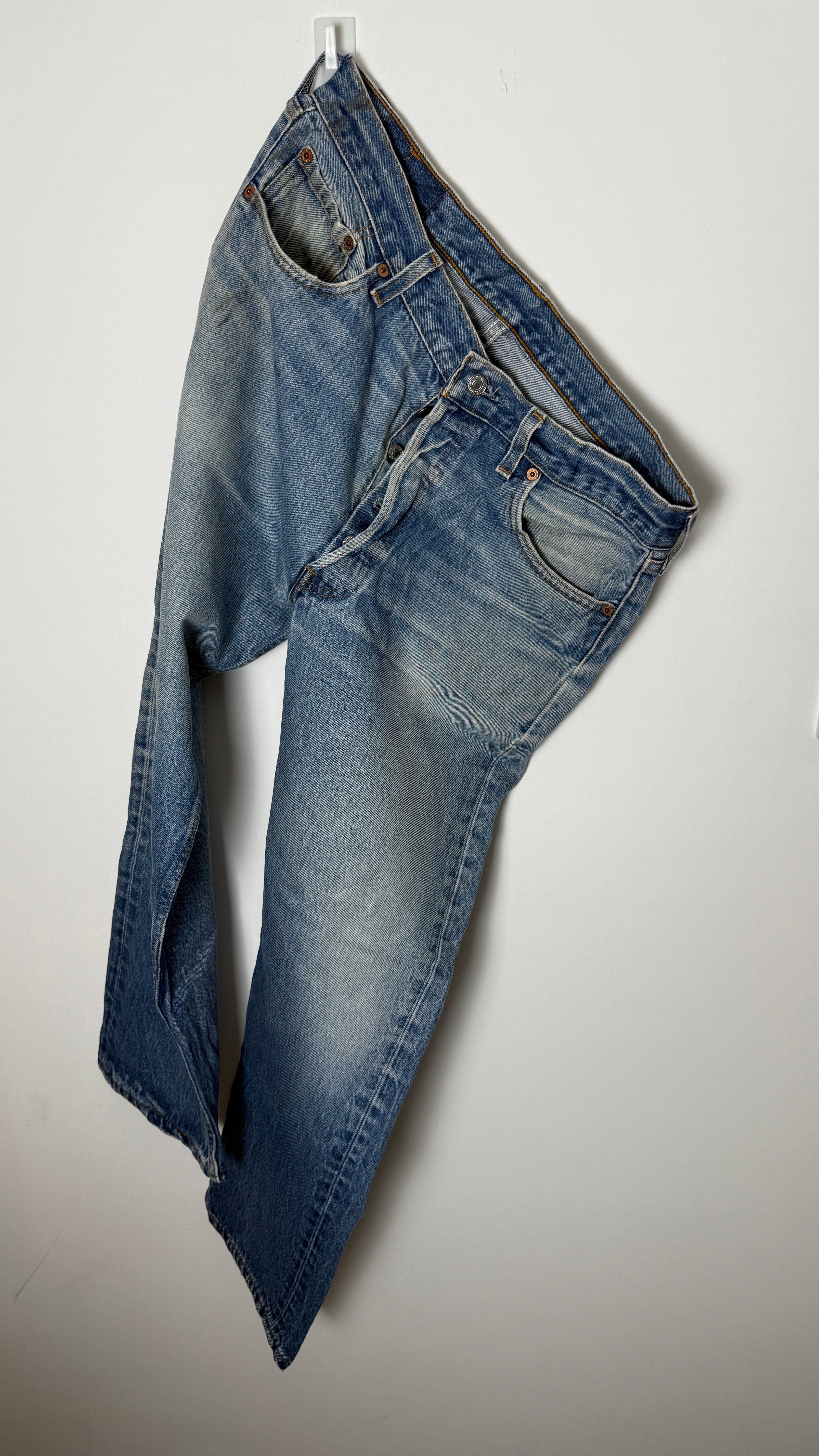 Rare Vintage Levi's 501 XX, USA Made Denim Jeans - Faded Light Blue - W27 L34