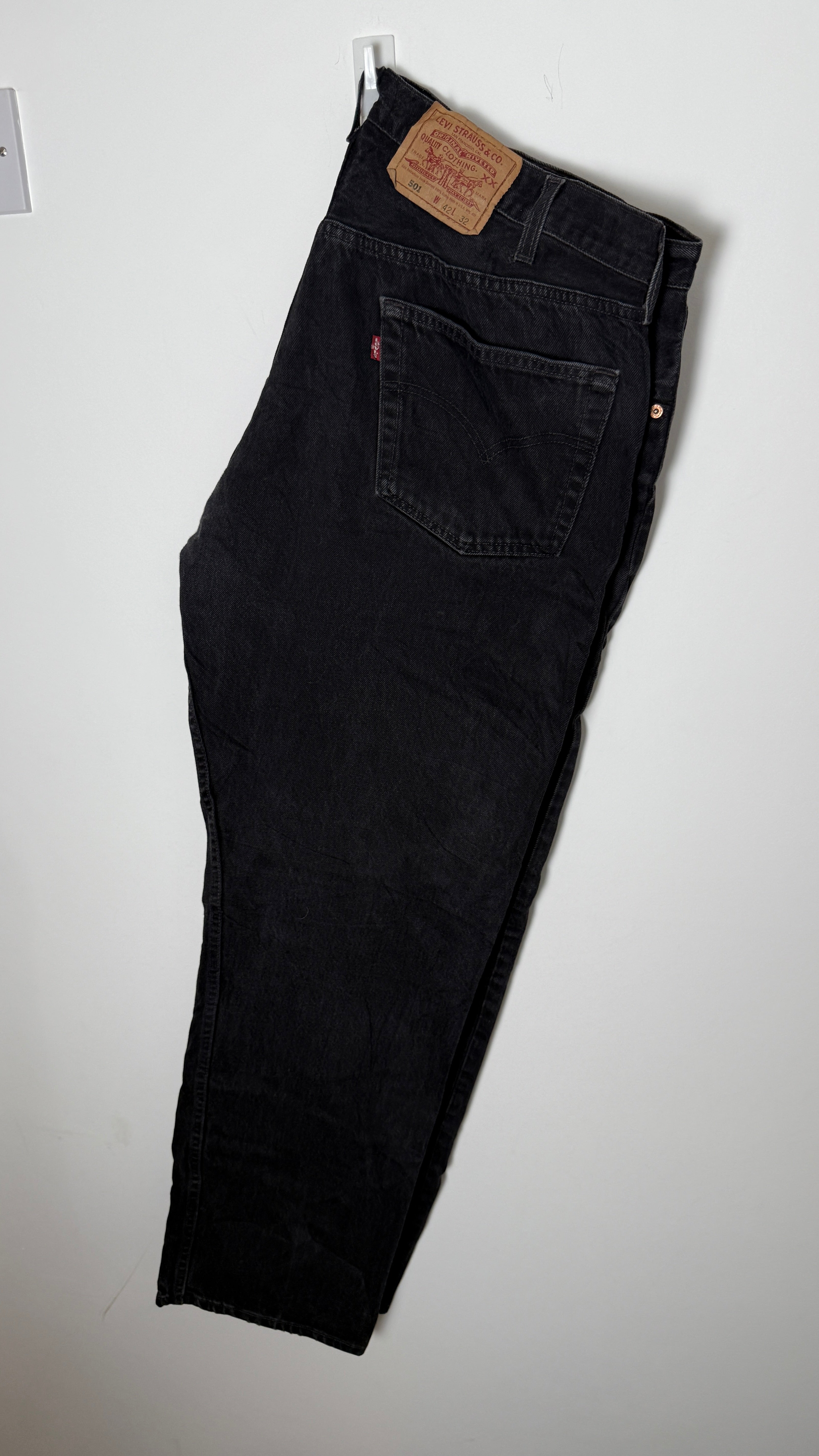 Vintage Levi's 501 XX, USA Made Denim Jeans - Black - W42 L32