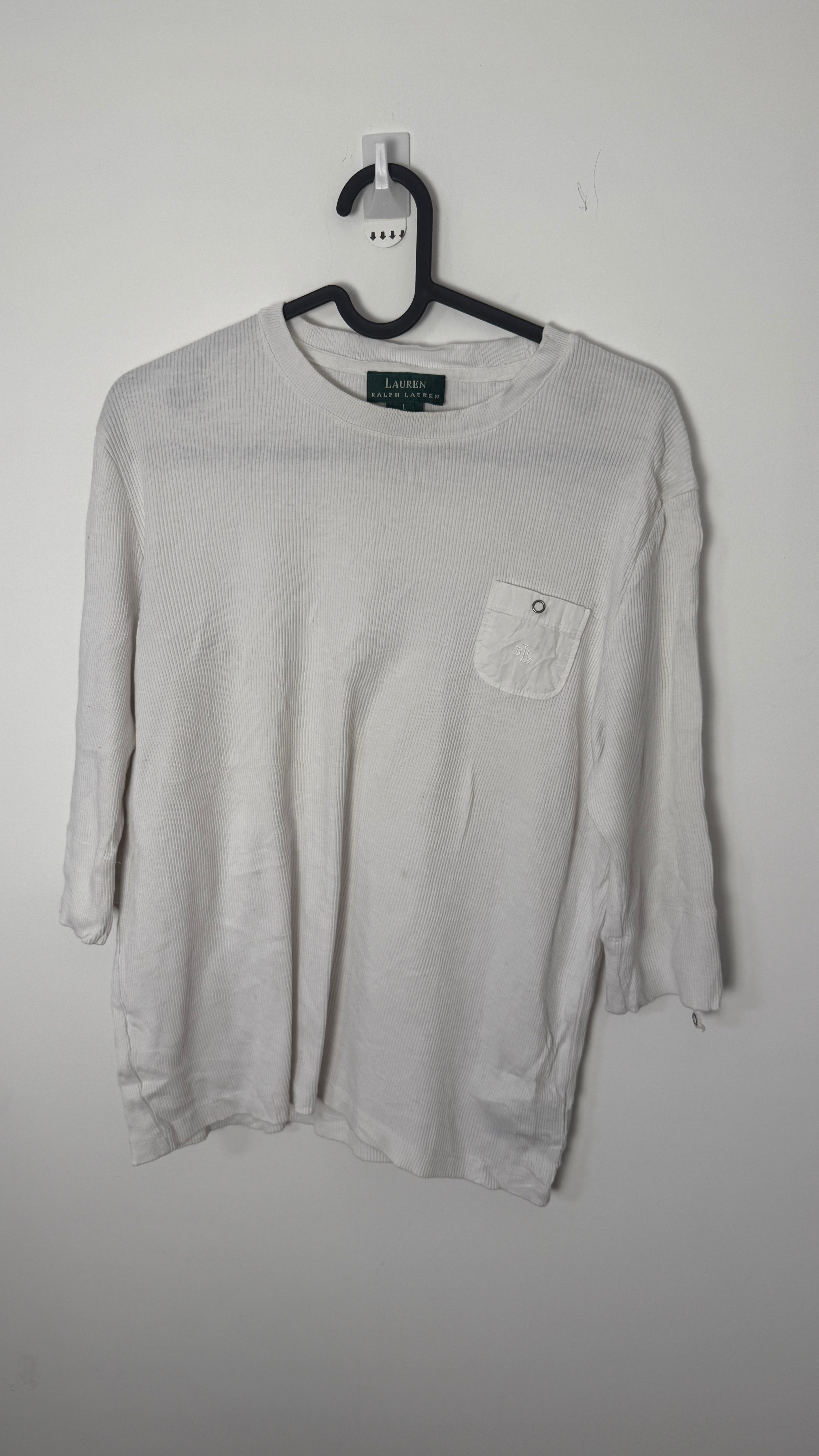 Lauren by Ralph Lauren 1/4 Sleeved Top - White