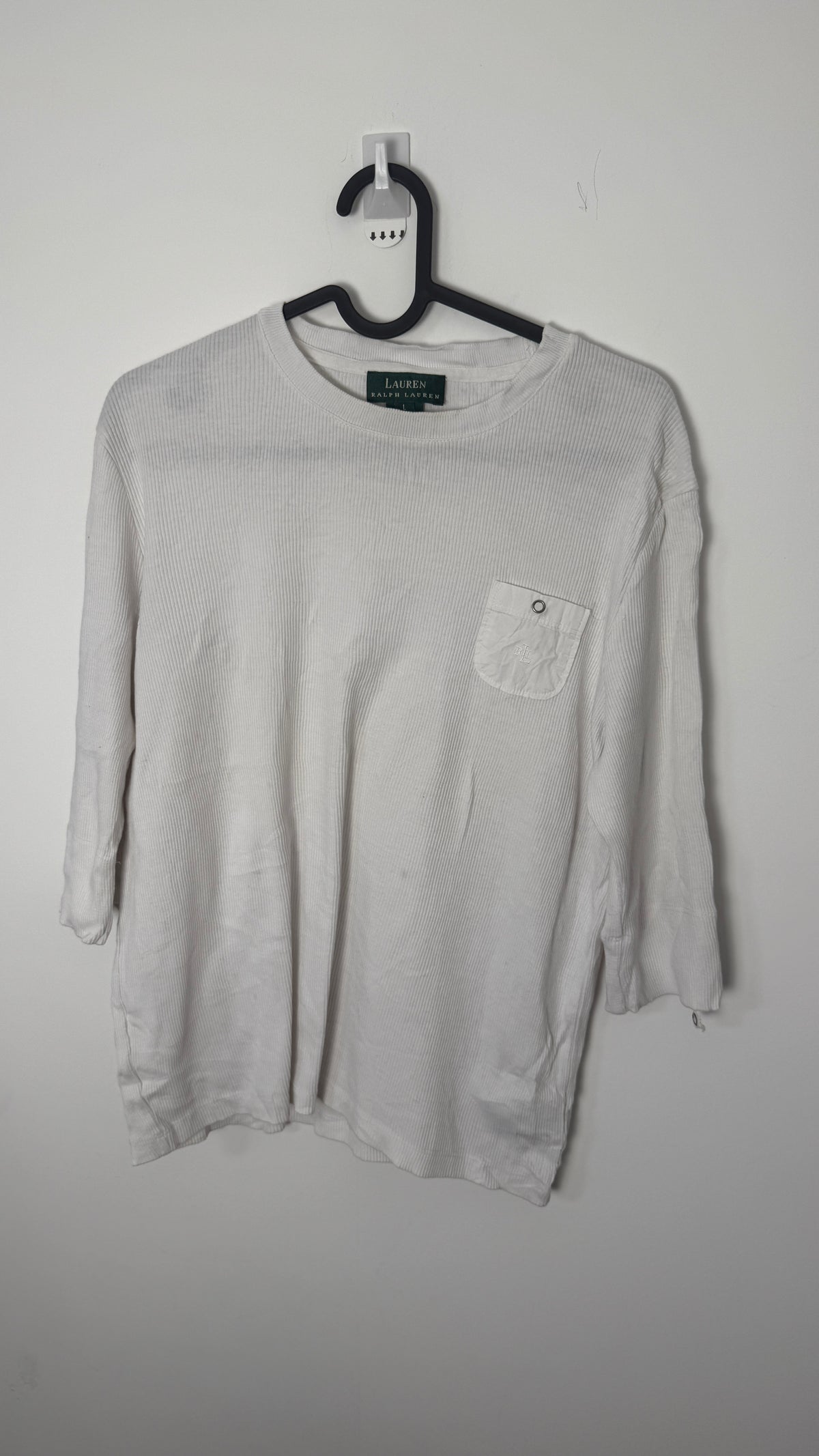 Lauren by Ralph Lauren 1/4 Sleeved Top - White