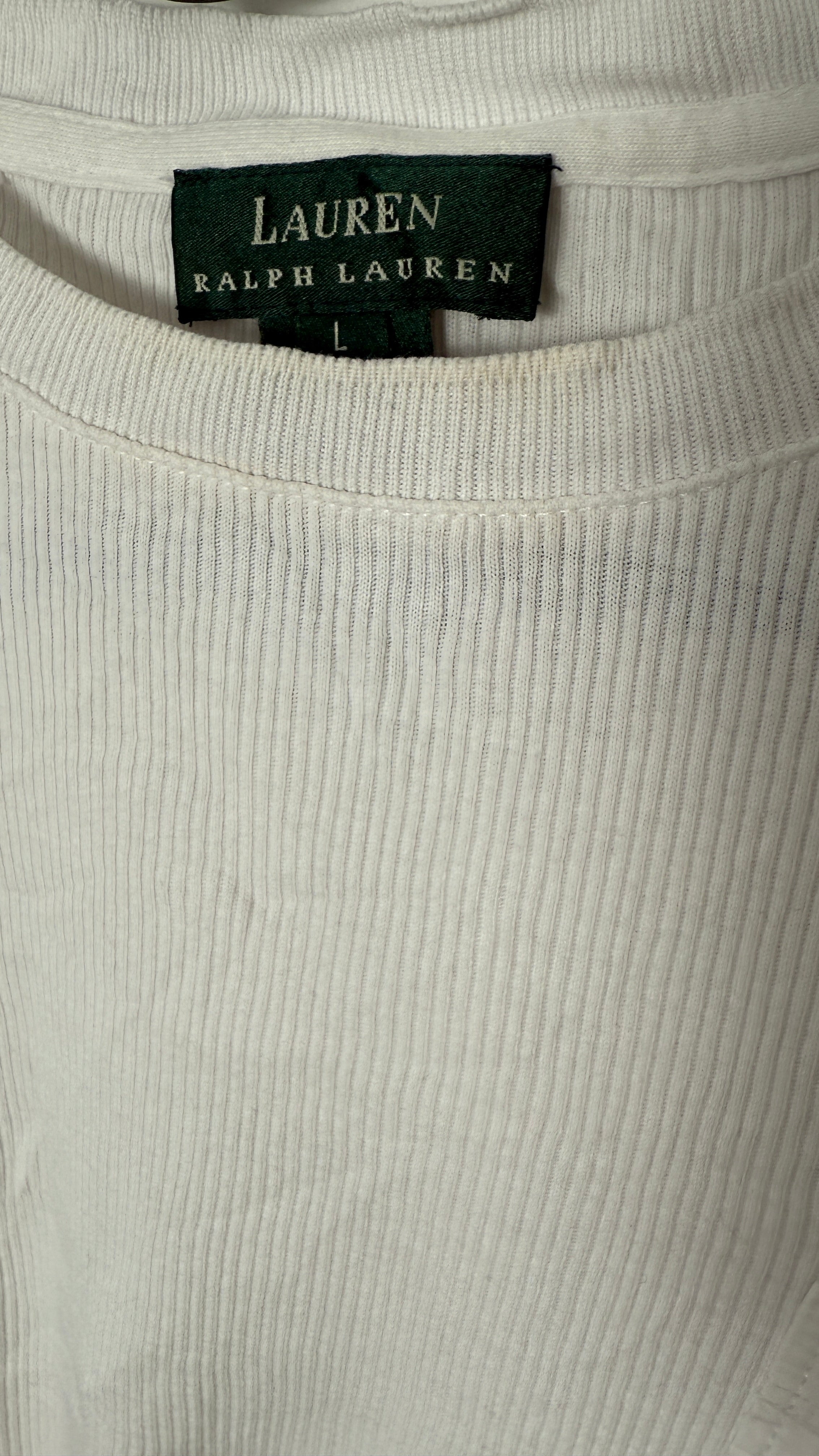 Lauren by Ralph Lauren 1/4 Sleeved Top - White