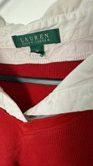 Lauren by Ralph Lauren Long Sleeved Top with shirt collar - Red