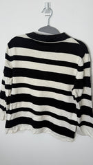 Lauren by Ralph Lauren 1/4 Sleeved Top - Black and White Stripes