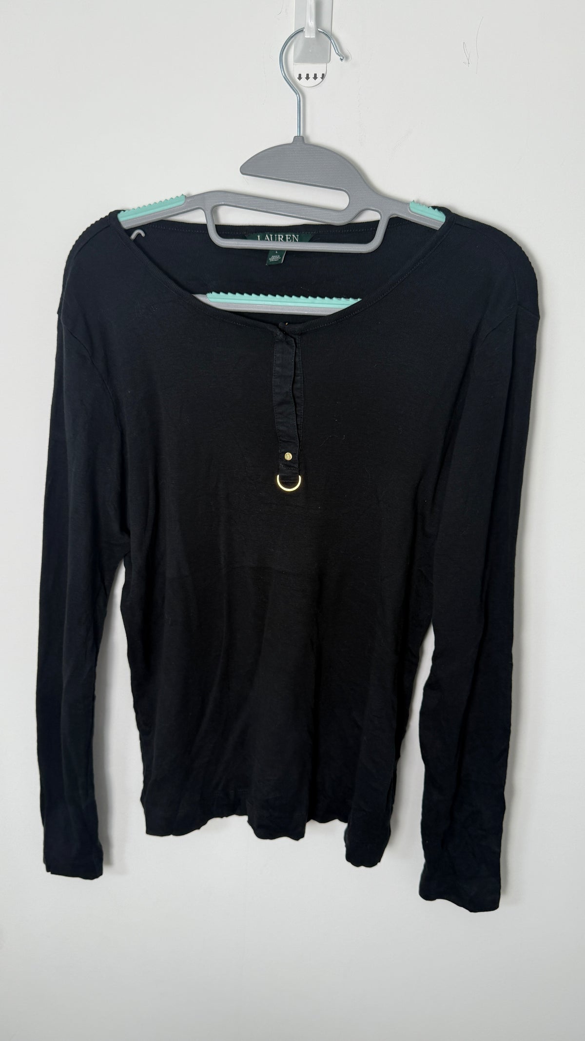 Lauren by Ralph Lauren Long Sleeved Top - Black