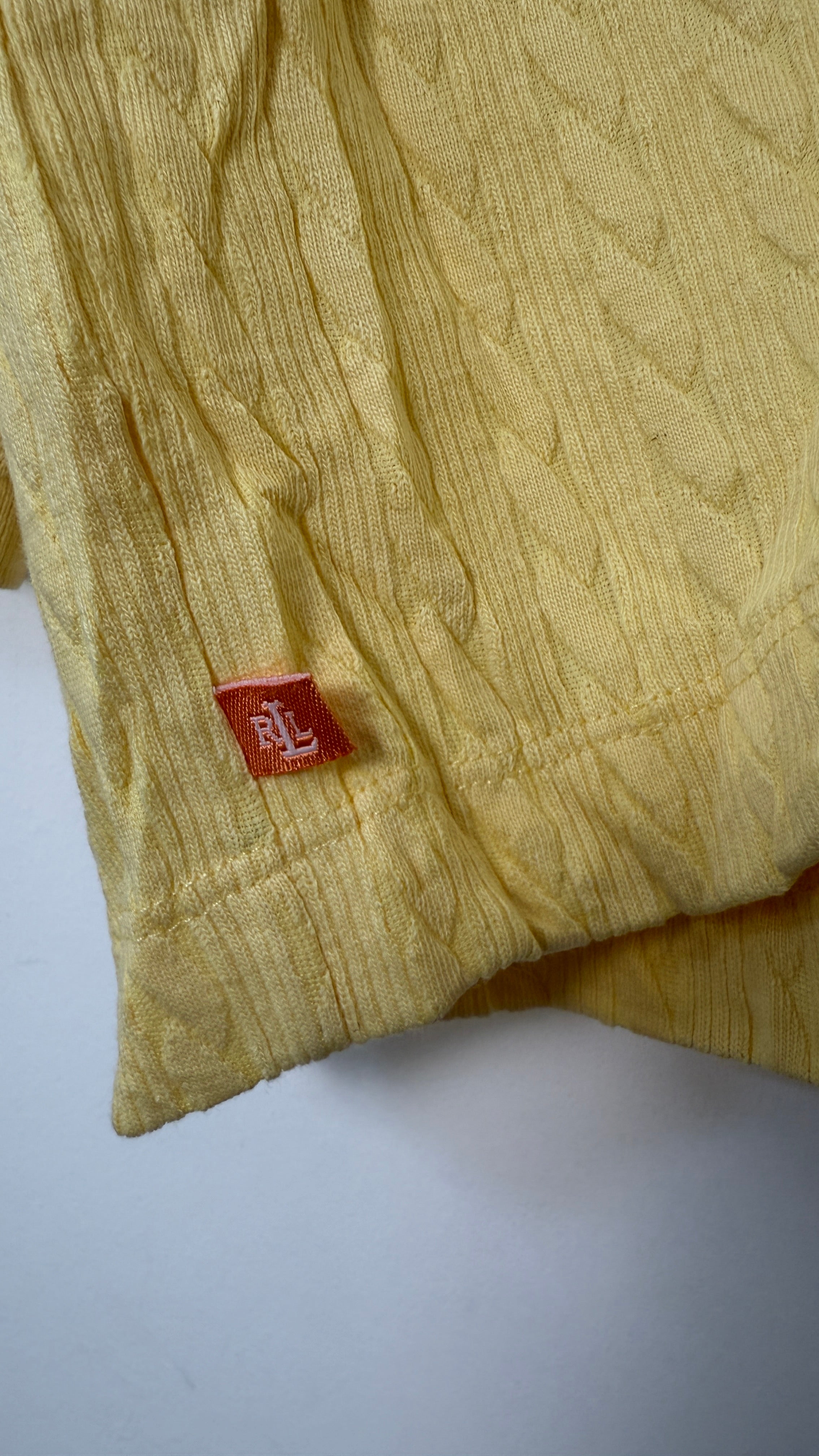 Lauren by Ralph Lauren 1/4 Yellow button up Cardigan