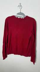 Lauren by Ralph Lauren Long Sleeved Top Ruffle Collar - Red