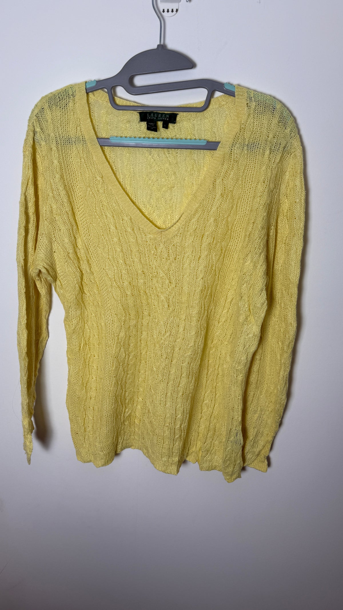 Lauren by Ralph Lauren knitted see through sweater - Yellow