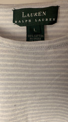 Lauren by Ralph Lauren White and Blue Stripe Vest