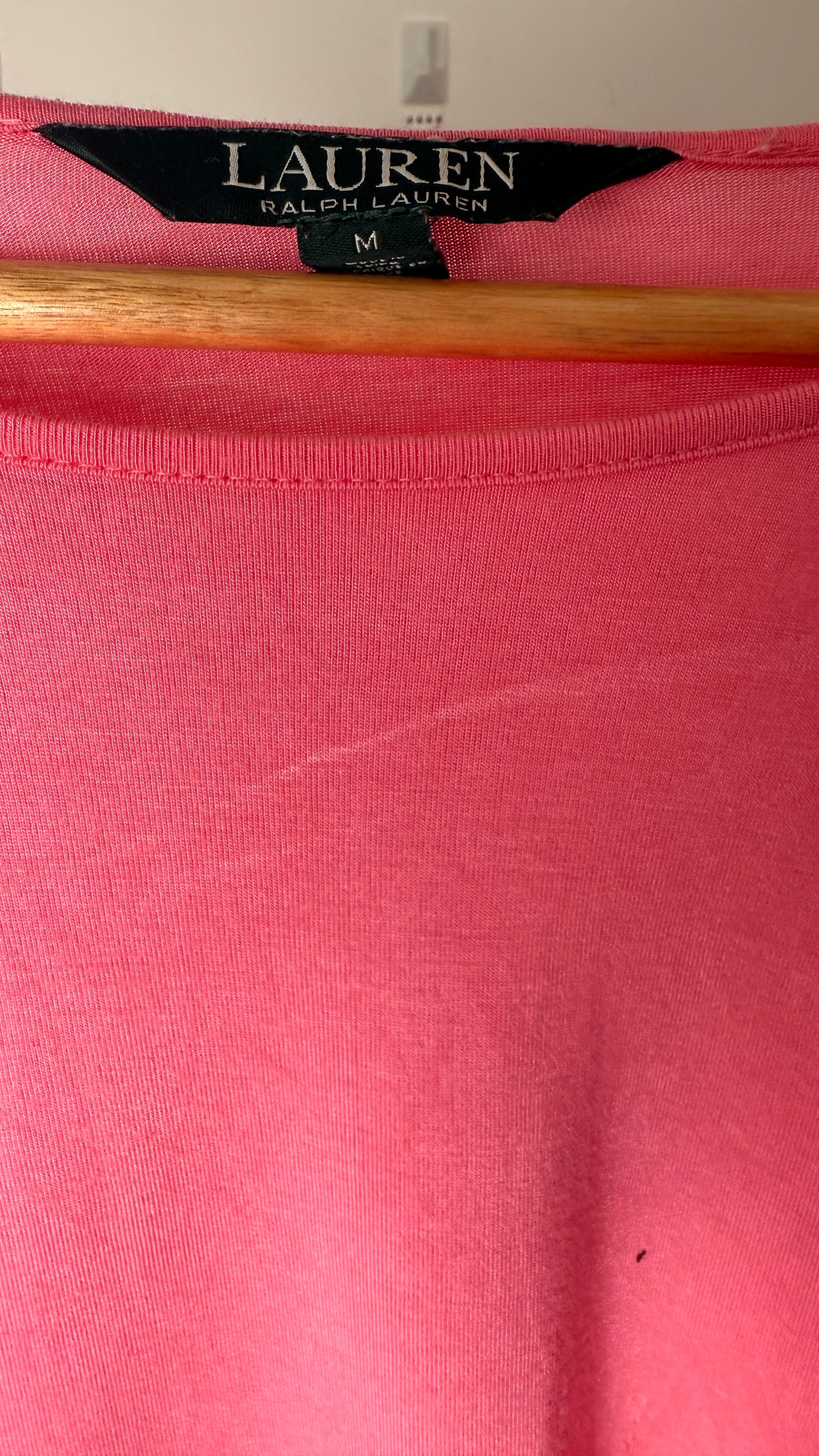 Lauren by Ralph Lauren Hot Pink Cold shoulder top