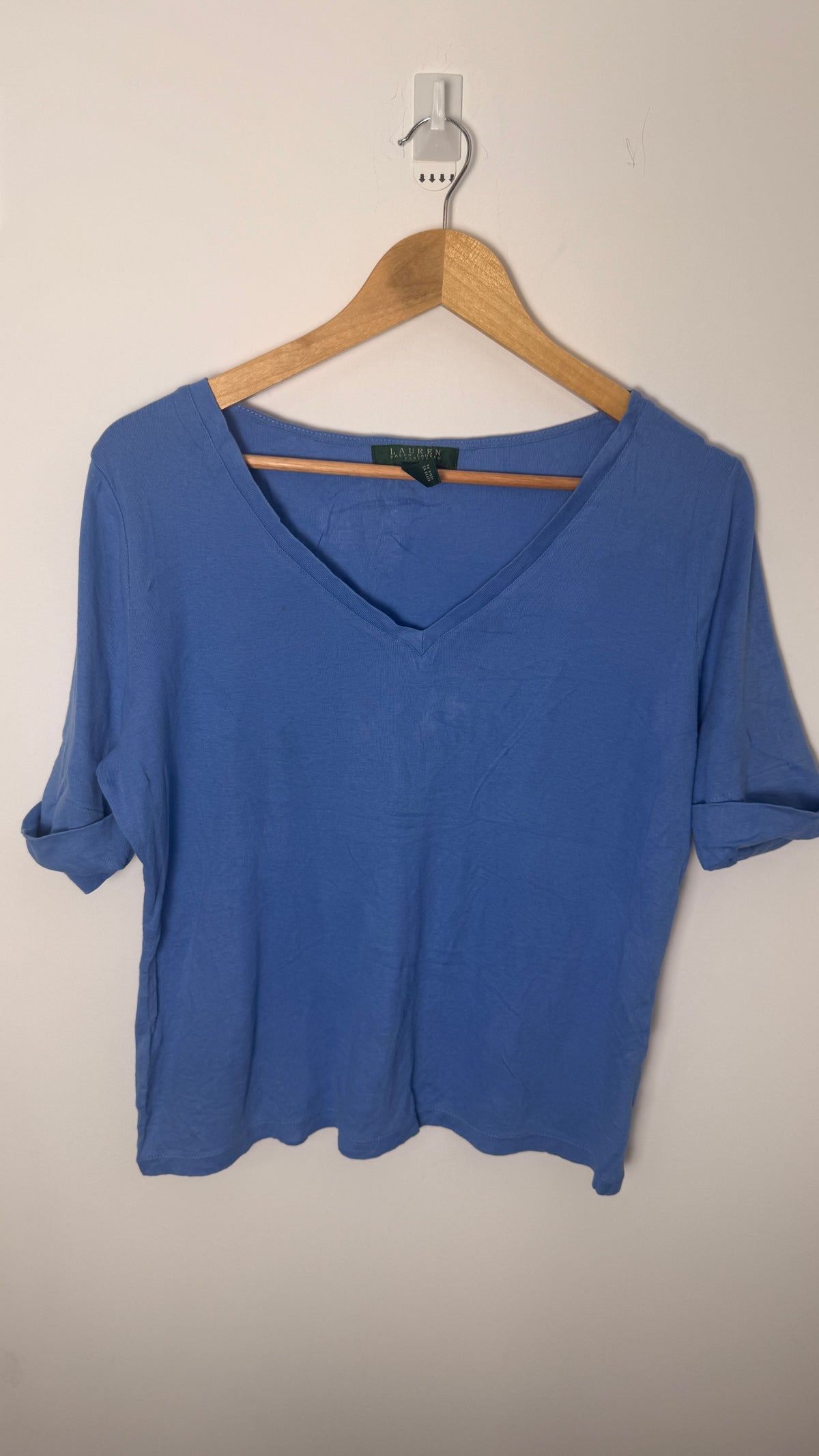 Lauren by Ralph Lauren V-Neck T-Shirt - Blue