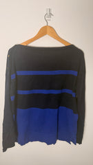 Lauren by Ralph Lauren Long Sleeved Top - Blue Black Stripes
